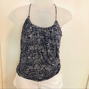 Old Navy Blue Floral Sleeveless Top
